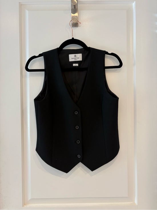 Babaton Tops - Babaton Black Classic Button-Front Vest